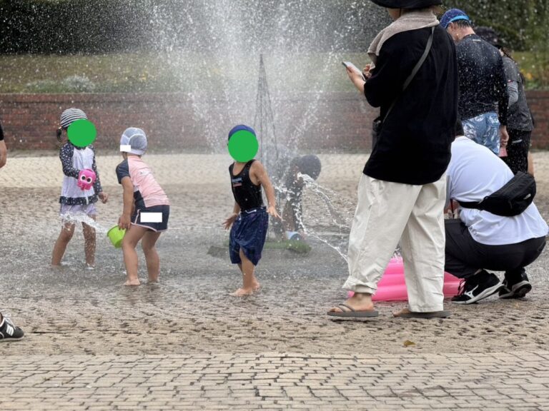 皆で噴水遊び💦